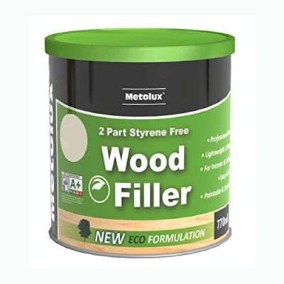 Image of Metolux 2 Part Styrene Free Wood Filler White 770ml (1.4kg)