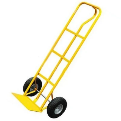 Image of 600Lb Heavy Duty Sack Truck Industrial Hand Trolley With Pneumatic Tyre Wheel For Lifting, Delivery, Moving Large Items, Strong, Durable &amp; Long Lasting P Handle High Back Wheels
