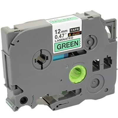 Image of TZe731 12mm x 8m Black on Green Label Tape Compatible with Brother P Touch PT 1000 1005 1010 3600 9600 D200 D210 D210VP D450VP D600VP E100 E300VP E550WVP H101C H101GB H105 H110 H300 H500 P700 P750W