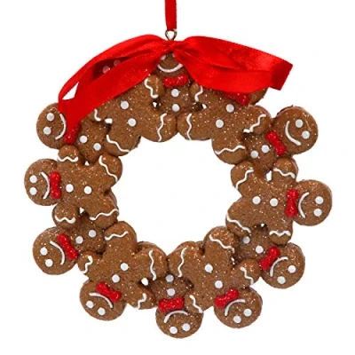 Image of Gisela Graham Gingerbread Wreath Decoration 17181