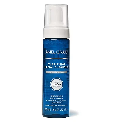 Image of Ameliorate Clarifying Facial Cleanser 200ml Lab6, Lactic Acid, Nicinamide Dermatologically tested
