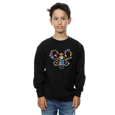 Image of Disney Boys Encanto Mirabel Butterfly Sweatshirt Black 3 4 Years