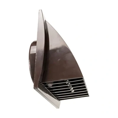 Image of 6&#039;&#039; Inch / 150 mm Exhaust Hood Vent with Rain Cover, Brown, Indoor and Outdoor Air HVAC Duct Cap (6 Inch, Brown)