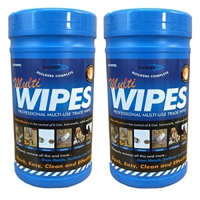 Image of (2 TUBS) Bond it Professional Hand Wipes Cleans Oil Ink Bitumen Grease Paint Trade