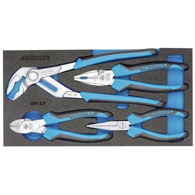 Image of Gedore 1500 CT1 142 VDE Pliers set in 1/3 Check Tool Module