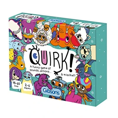 Image of Gibsons Quirk! Silly Card Collecting Game Action Packed: Squawk like a parrot, dance robot for Christmas &amp; Birthdays Family Kids Adults Ages 5+, 2 6 Players