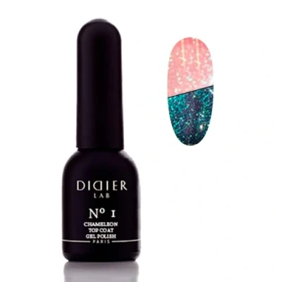 Image of Didier Lab Premium Top Coat Gel Polish Chameleon No.1 For UV Nail No Wipe Nails High Shine Smooths Irregularities Long Lasting