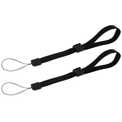 Image of Perfect Part Hand Wrist Strap Wristband for Sony PSP 1000 2000 3000 Go PS Vita PS3 Move Cameras, Nintendo DS Lite DSi XL 2DS 3DS Wii Remote U, MP3 Music Players (2 x Black)