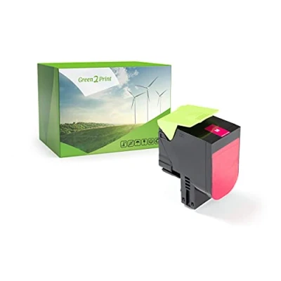 Image of Green2Print Toner magenta 1000 pages replaces Lexmark 80C20M0, 802M, 80C20ME, 802ME cartridge for CX310N, CX310DN, CX410DE, CX410DTE, CX410E, CX510DE, CX510DHE, CX510DTHE