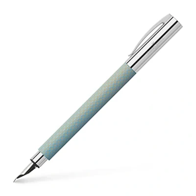 Image of Faber Castell Ambition OpArt 147001 Fountain Pen Nib F Sky Blue