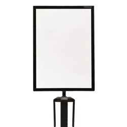 Image of VFM Barrier System Sign Holder A4 Portrait Black 326403