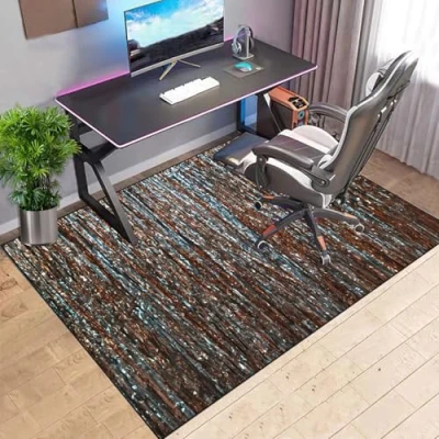Image of Tehocwiz Office Chair Mat for Low Pile Carpets and Hardwood Floor 160 x 200 cm Gaming Carpet Protector Chairs Under Desks Rectangular Carpeted Computer Desk