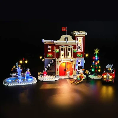 Image of LIGHTAILING Light Set for (Winter Village Fire Station) Building Blocks Model Led kit Compatible with 10263(NOT Included The Model)