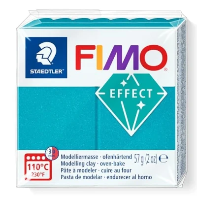 Image of STAEDTLER 8010 36 FIMO Effect Oven Hardening Polymer Modelling Clay Metallic Turquoise (1 x 57g Block)
