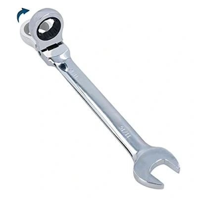 Image of AB Tools 11/16 AF SAE Imperial Flexible Flexi Head Ratchet Spanner Combination Wrench