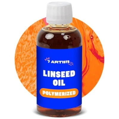 Image of 7 Artists Premium Polymerized Linseed Oil For Paint 250 ml Medium Artist Painting Thinner Refined