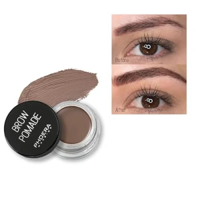 Image of PHOERA Eyebrow Pomade Waterproof 24 Hours Long Lasting Sweat Resistant Brow 6 Colours Cream Gel (04 Auburn)