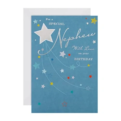 Image of Hallmark Birthday Card For Nephew Contemporary Star Design