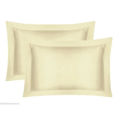 Image of EGYPTO 100% Egyptian Cotton 200 Thread Count Housewife Pillowcase Pair (Cream)