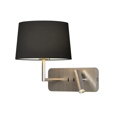 Image of Side by Grande USB Matt Nickel Reading Light Astro