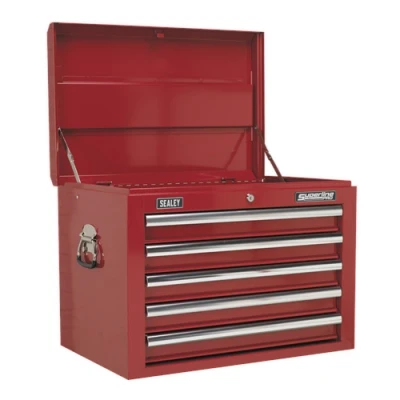 Image of Sealey Superline Pro Topchest 5 Drawer with Ball Bearing Slides Red