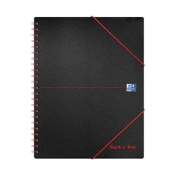 Image of Black n&#039; Red Wirebound Polypropylene Meeting Book 160 100104323