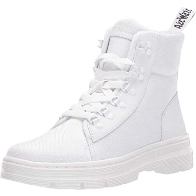 Image of Dr. Martens Women&#039;s Combs W Casual Boot Combat, White Ajax + Extra Tough Poly, 3 UK