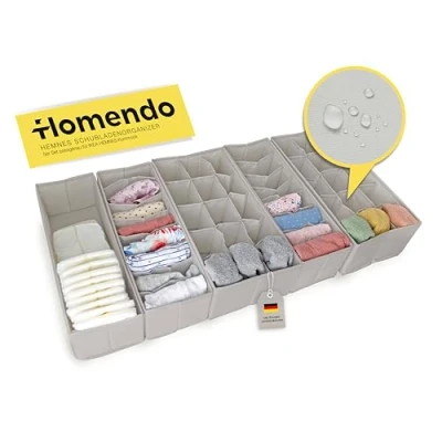 Image of HOMENDO® IKEA HEMNES Chest of Drawers Organiser Optimised Compartments, Washable, Biodegradable Premium Fabric Breathable, Perfect Fit and Hygienic