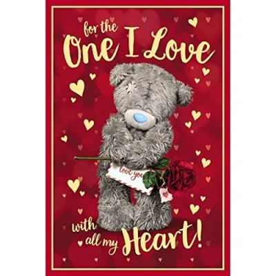 Image of Me to You One I Love With All My Heart 3D Birthday Card,Mixed,Size:6x9,ALM93054