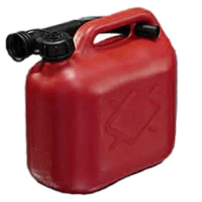 Image of Opticare® 5 Litre Red Plastic Petrol Jerry Can Container For Storage Fuel Diesel Oil Canister With Flexible Pouring Spout Strong Robust 5L