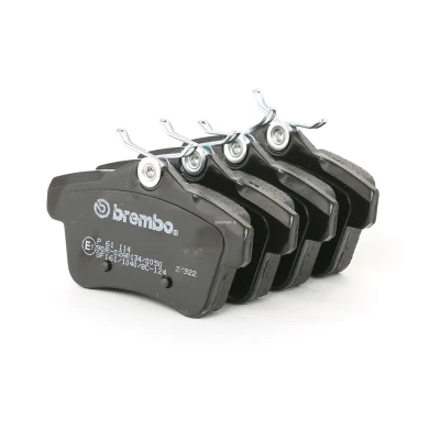 Image of 1612845780 brake pad set BREMBO P 61 114 excl. wear warning contact with caliper screws, anti squeak plate without accessories