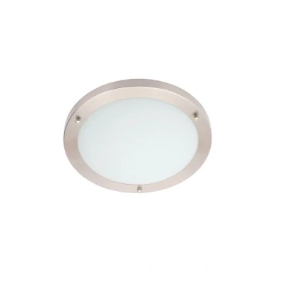 Image of Delphi 4000k LED Bathroom 18W Ceiling Light Satin Nickel IP44