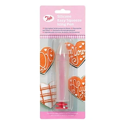 Image of Tala Grip, White/Red, Silicone Easy Squeeze Icing Pen