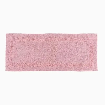 Image of HOMESCAPES Extra Large Bath Mat, Runner, Luxury 1600gsm Soft 100% Cotton, Reversible Bathroom Mats Non Slip, Washable, Super Absorbent, Quick Dry, Blush Pink Long Rug, 40 x 100 cm