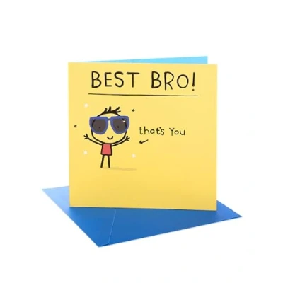 Image of UK Greetings Birthday Card for Brother Best Bro Design