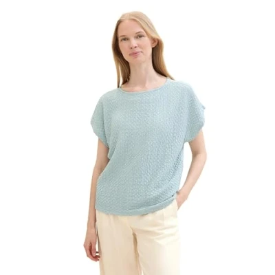Image of TOM TAILOR Women&#039;s 1041542 T Shirt, 30463 Dusty Mint Blue, M