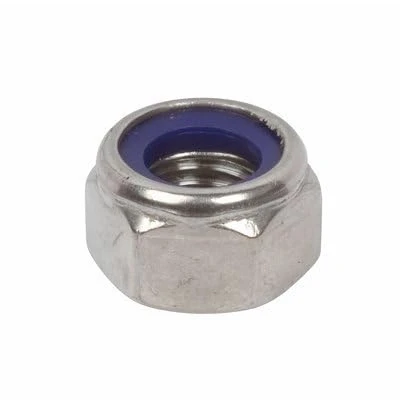Image of M8 Nyloc Nut (10 Pack) 8mm Insert Lock Nuts A2 Stainless Steel
