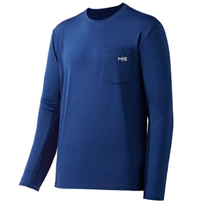 Image of Bassdash Men’s UPF 50+ Performance Long Sleeve T Shirt UV Sun Protection Fishing Hiking Sports Shirts