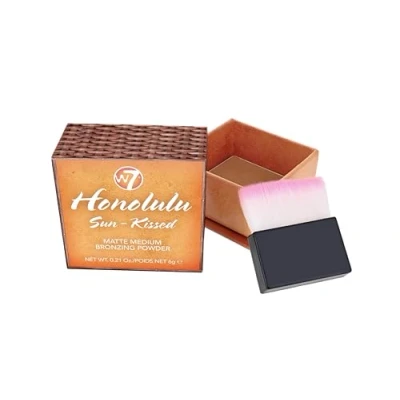 Image of W7 Honolulu Sun Kissed Bronzing Powder Pressed Bronzer Contouring &amp; Highlighting Vegan Makeup