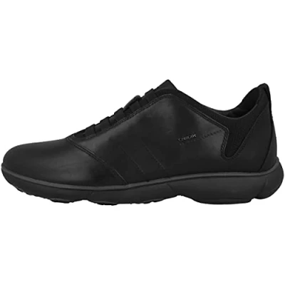 Image of Geox Nebula Slipons, Men&#039;s, Size: 12, Black Leather and textile
