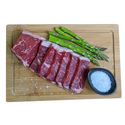 Image of Black Rock Grill Bamboo Steak board, Wooden Serving Reversible Individual cheese Charcuterie board Pack of 2 (Size: L31cm x W24cm)