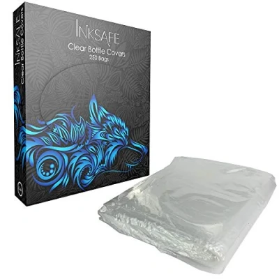 Image of Inksafe Tattoo Clear Bottle Covers 15cm x 25.5cm Box of 250