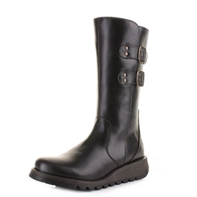 Image of Suli Rug Leather Women&#039;s Calf Length Boots