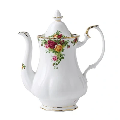 Image of Royal Albert 15210051 Old Country Roses Coffee Pot L/S 1.25Ltr White, Bone China, 22.9