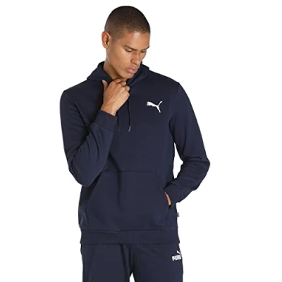 Image of PUMA Essentials Small Logo Hoodie Men Blue Size S