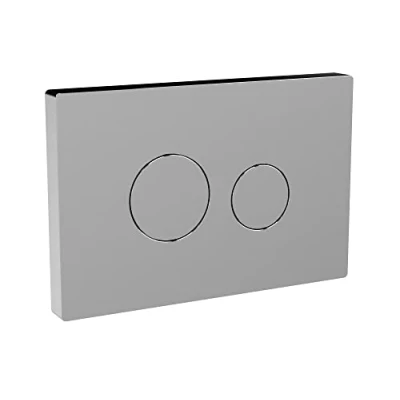 Image of nuie MDPP01R Ceramics Accessories Round Push Button Plate for Pneumatic Dual Flush, 70mm x 99mm, Chrome