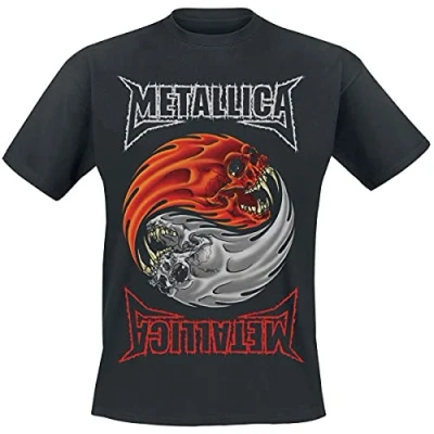 Image of Metallica Yin Yang Men T Shirt Black L, 100% Cotton, Regular