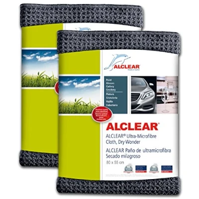 Image of ALCLEAR 820901M Dry Wonder Microfibre Cloth, 80 x 55 cm, Anthracite Grey 2 Units