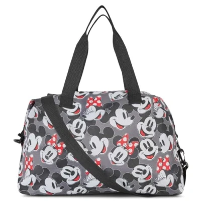 Image of Disney Mickey &amp; Minnie Mouse Tote Duffel Bag All Over Print Travel Carry On, Multicolor, One Size