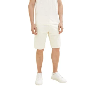 Image of TOM TAILOR Men&#039;s Bermuda Shorts 1035037, 13808 Creme, 31